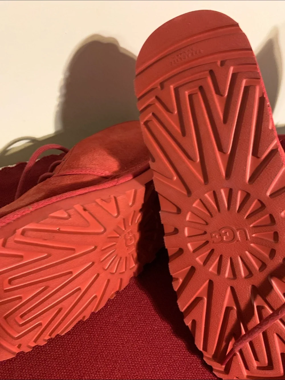 UGG Red Suede Chukka Boots